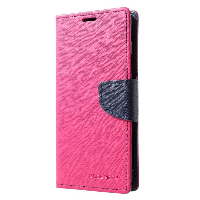 Goospery - iPhone 11 Pro Max Hülle - Handy Bookcover - Fancy Diary Series - pink/navy