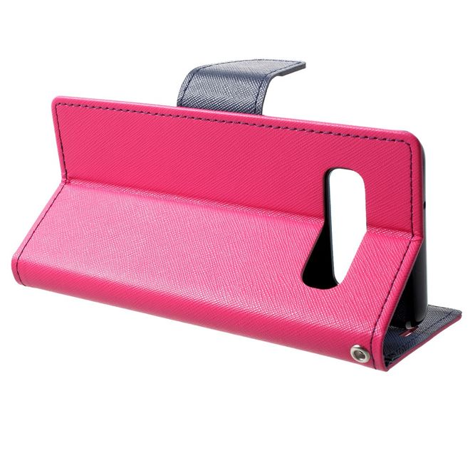 Goospery - iPhone 11 Pro Max Hülle - Handy Bookcover - Fancy Diary Series - pink/navy