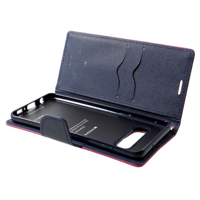 Goospery - iPhone 11 Pro Max Hülle - Handy Bookcover - Fancy Diary Series - pink/navy