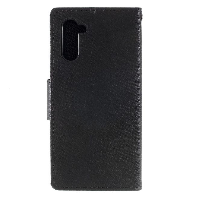 Goospery - Samsung Galaxy Note 10 Hülle - Handy Bookcover - Fancy Diary Series - schwarz