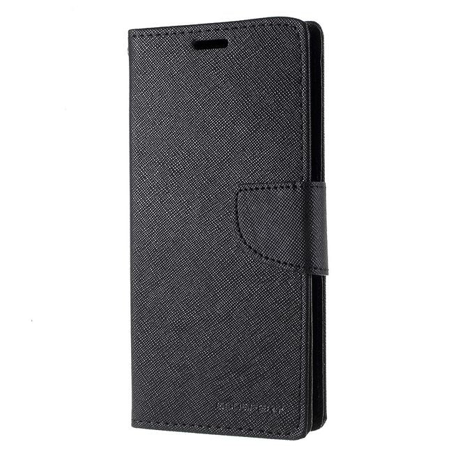 Goospery - Samsung Galaxy Note 10 Hülle - Handy Bookcover - Fancy Diary Series - schwarz