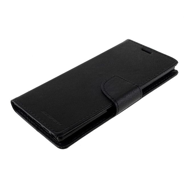 Goospery - Samsung Galaxy Note 10 Hülle - Handy Bookcover - Fancy Diary Series - schwarz