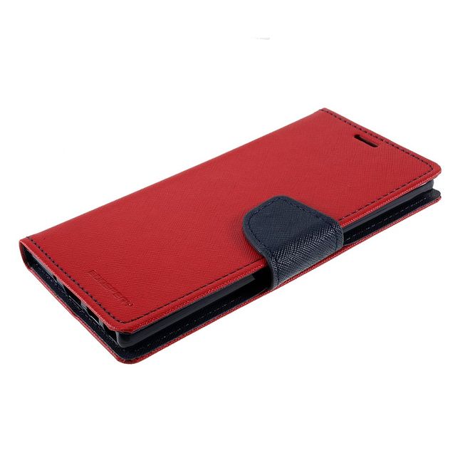 Goospery - Samsung Galaxy Note 10 Hülle - Handy Bookcover - Fancy Diary Series - rot/navy