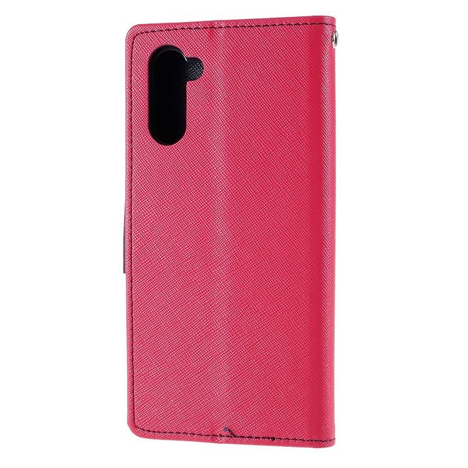 Goospery - Samsung Galaxy Note 10 Hülle - Handy Bookcover - Fancy Diary Series - pink/navy