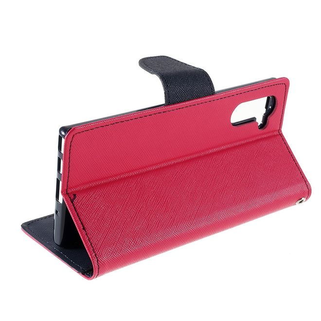 Goospery - Samsung Galaxy Note 10 Hülle - Handy Bookcover - Fancy Diary Series - pink/navy