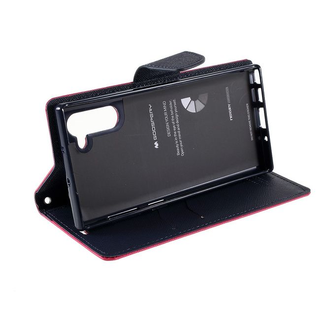 Goospery - Samsung Galaxy Note 10 Hülle - Handy Bookcover - Fancy Diary Series - pink/navy