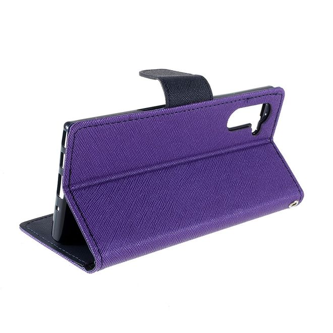 Goospery - Samsung Galaxy Note 10 Hülle - Handy Bookcover - Fancy Diary Series - purpur/navy