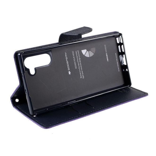 Goospery - Samsung Galaxy Note 10 Hülle - Handy Bookcover - Fancy Diary Series - purpur/navy