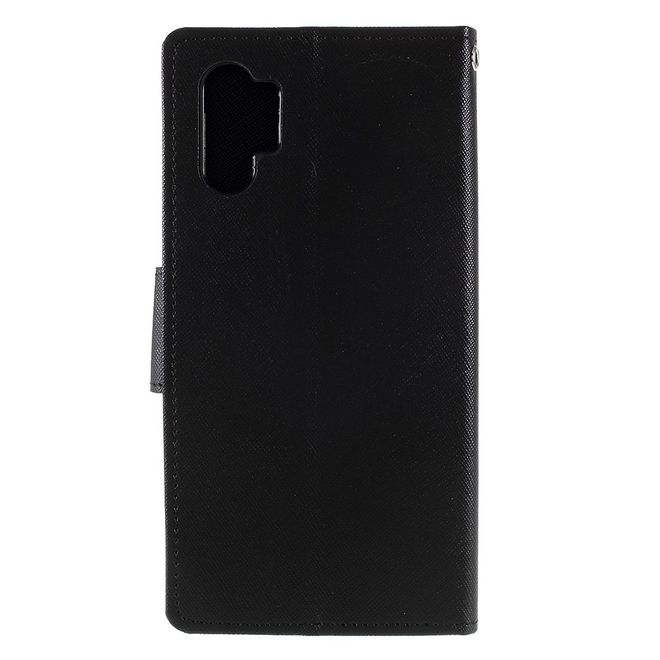 Goospery - Samsung Galaxy Note 10+ / Note 10+ 5G Hülle - Handy Bookcover - Fancy Diary Series - schwarz