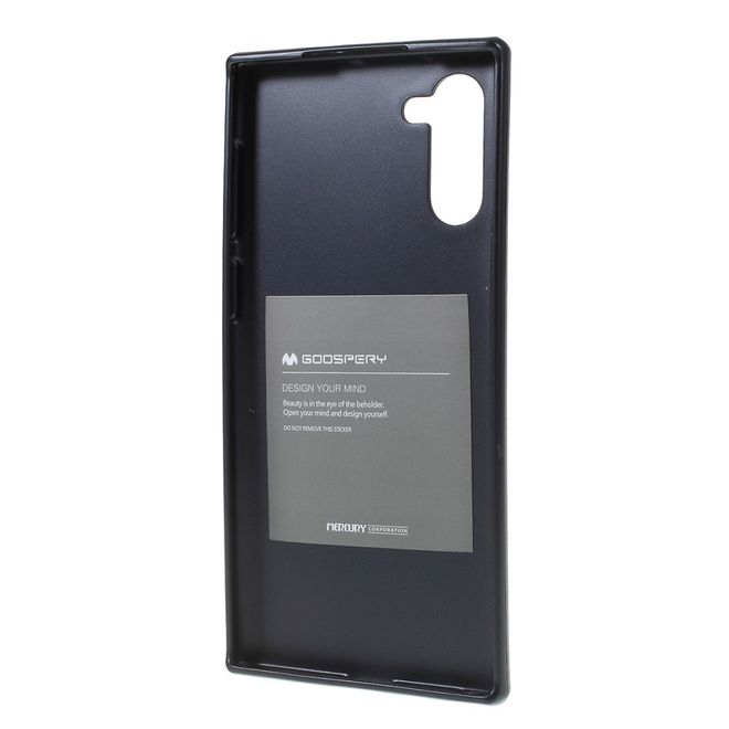 Goospery - Samsung Galaxy Note 10 Hülle - TPU Softcase - iJelly Metal Series - schwarz
