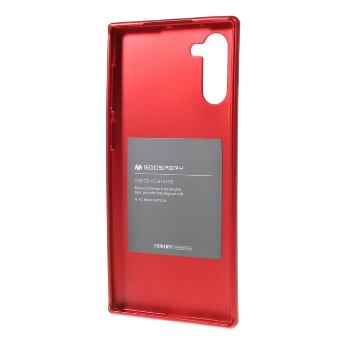 Goospery - Samsung Galaxy Note 10 Hülle - TPU Softcase - iJelly Metal Series - rot