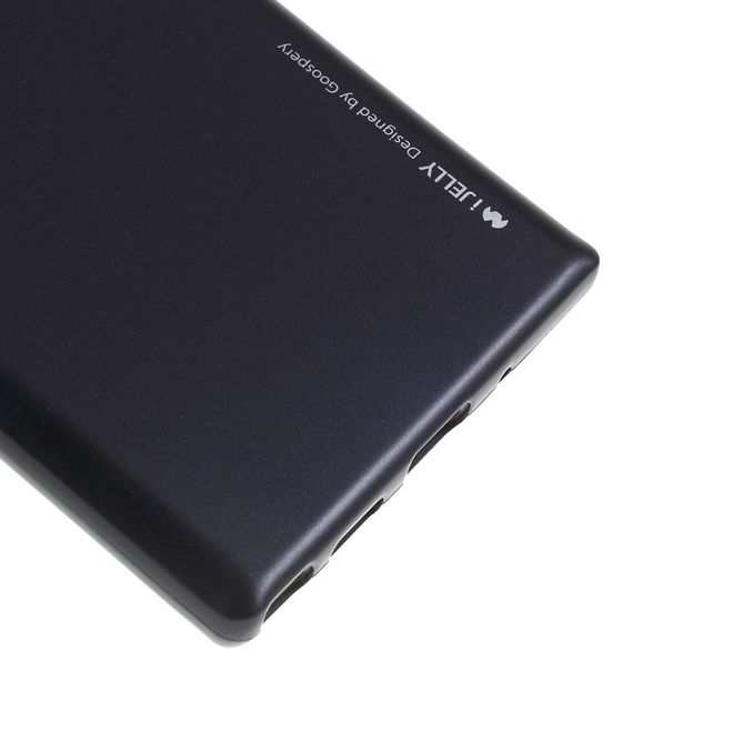 Goospery - Samsung Galaxy Note 10+ / Note 10+ 5G Hülle - TPU Softcase - iJelly Metal Series - schwarz