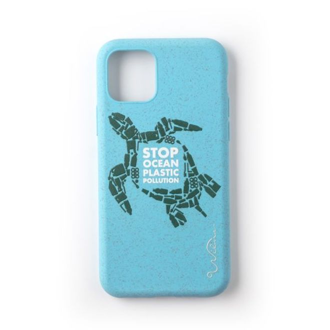 Wilma - iPhone 11 Hülle - biologisch abbaubar - Stop Plastic Turtle - blau