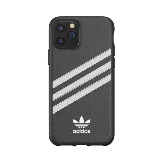 Adidas - iPhone 11 Pro Hülle - PU Backcover mit Logo und Streifen - schwarz/weiss