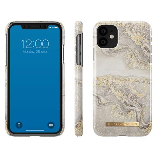 iDeal of Sweden - iPhone 11 Hülle - Printed Case - Sparkle Greige Marble
