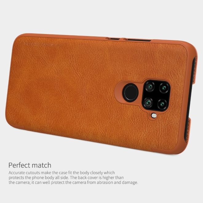 Nillkin - Huawei Mate 30 Lite Hülle - Leder Book Case - Qin Series - braun