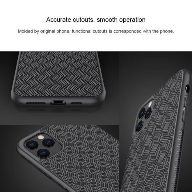 Nillkin - iPhone 11 Pro Max Handy Case - Hülle aus Plastik/Carbon - Synthetic Fiber Series - Plaid schwarz
