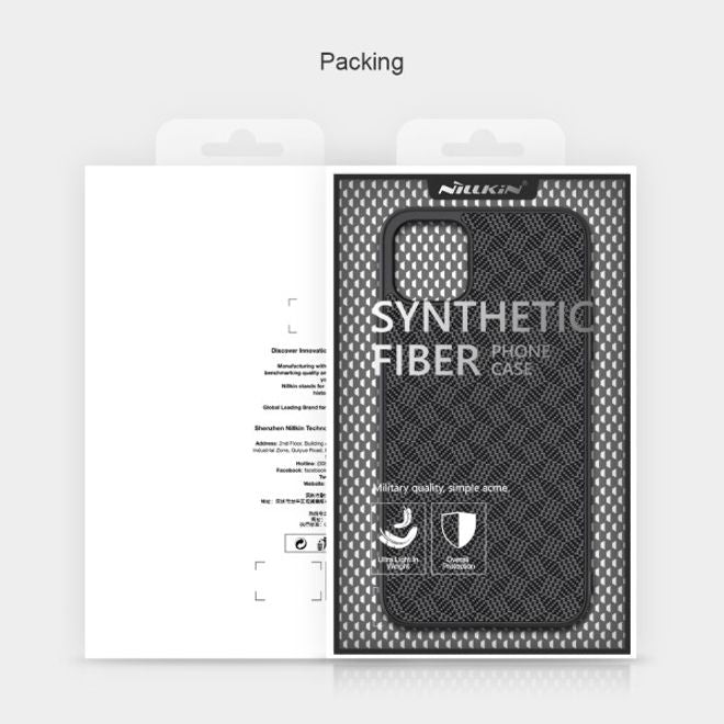 Nillkin - iPhone 11 Pro Max Handy Case - Hülle aus Plastik/Carbon - Synthetic Fiber Series - Plaid schwarz