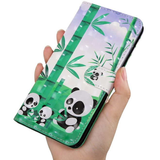 iPhone 11 Hülle - Schimmerndes Leder Case - Pandas