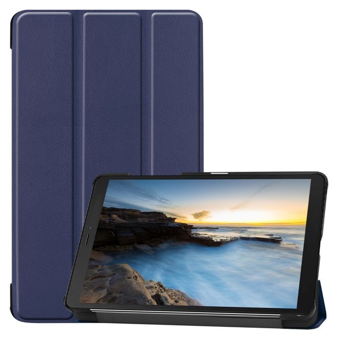 Samsung Galaxy Tab A 8.0 (2019) Hülle - Dreifach faltbares Leder Case - dunkelblau