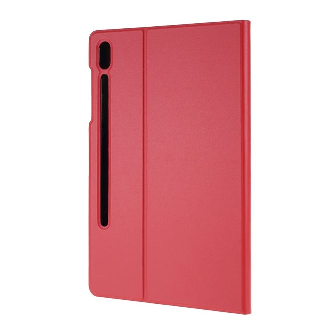 Samsung Galaxy Tab S6 Tablet Hülle - Leder Case - mit Standfunktion - rot