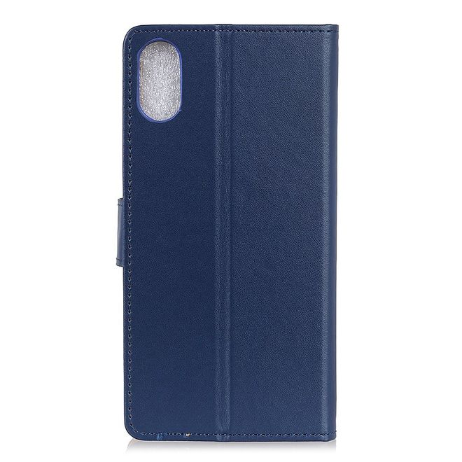 Huawei Y5 (2019) Handy Hülle - Classic II Leder Bookcover Series - blau