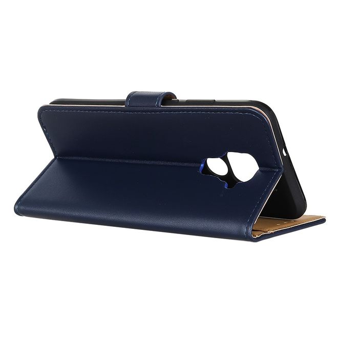 Huawei Mate 30 Lite Handy Hülle - Classic II Leder Bookcover Series - blau