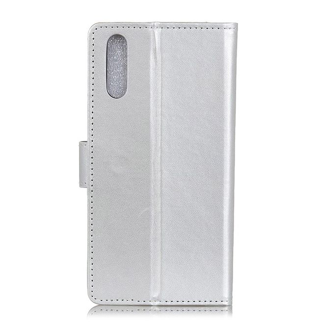 Xiaomi Mi A3 Handy Hülle - Classic II Leder Bookcover Series - silber