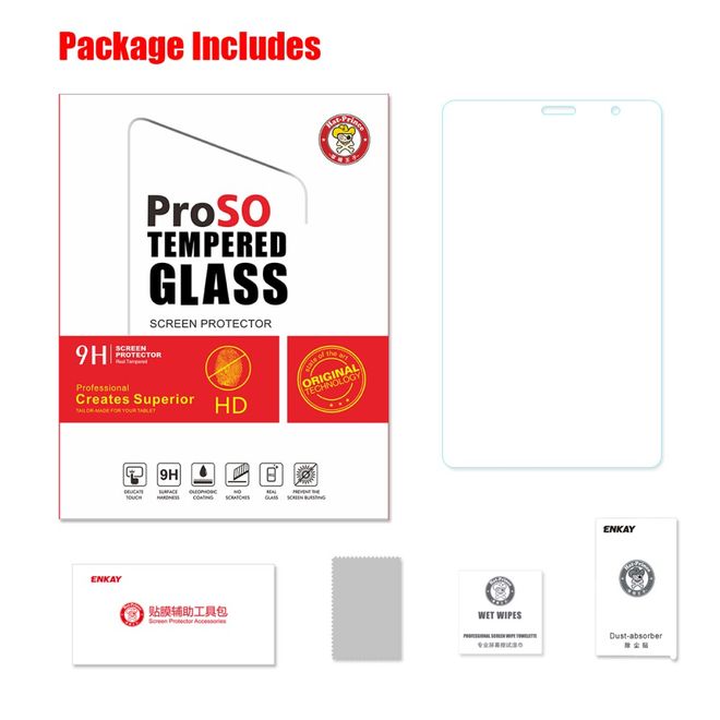 Hat Prince - Samsung Galaxy Tab A 8.0 (2019) Schutzglas Displayschutz - 9H 2.5D - transparent