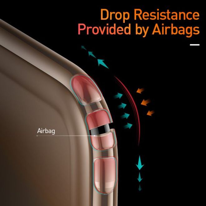 Baseus - iPhone 11 Pro Max Hülle - Ultrarobuster Rahmen - Safety Airbags Series - transparent/gold