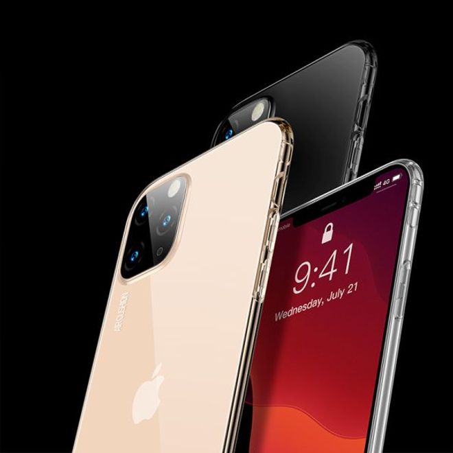 Baseus - iPhone 11 Pro Max Hülle - Ultrarobuster Rahmen - Safety Airbags Series - transparent/gold