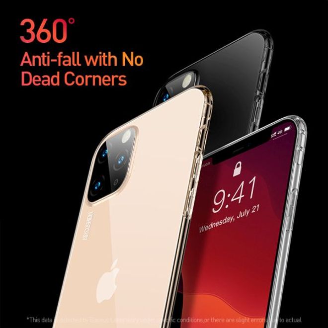 Baseus - iPhone 11 Pro Max Hülle - Ultrarobuster Rahmen - Safety Airbags Series - transparent/gold