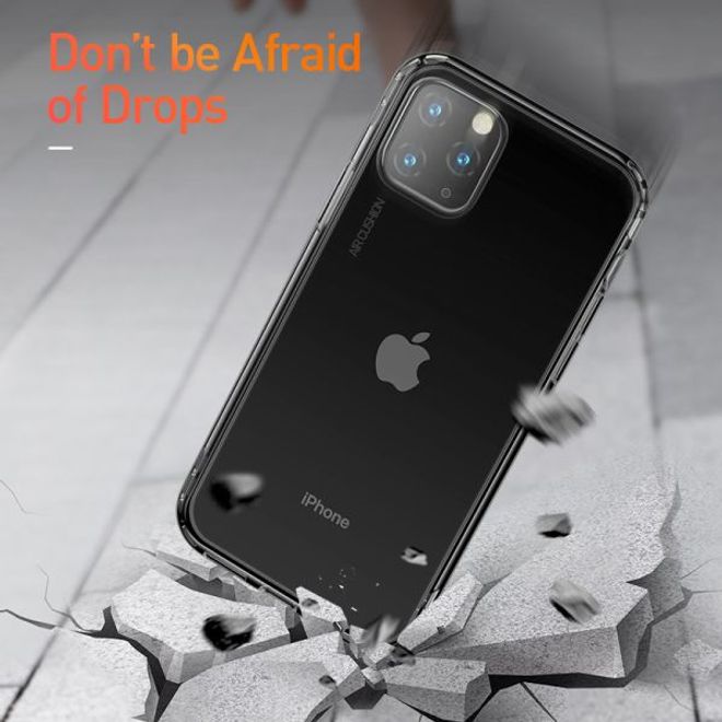Baseus - iPhone 11 Pro Max Hülle - Ultrarobuster Rahmen - Safety Airbags Series - transparent/schwarz