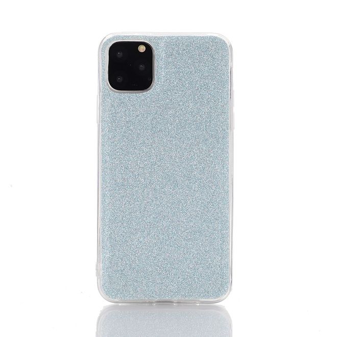 iPhone 11 Pro Max Handyhülle - Glitzernde Clutch mit Halsband - hellblau