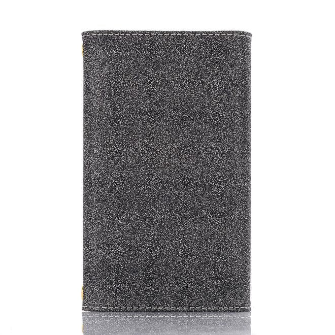 iPhone 11 Pro Max Phone Case - Glittering Clutch with Neck Strap - Black