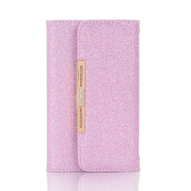 Étui pour iPhone 11 Pro Max - Pochette à paillettes avec bandoulière - Violet