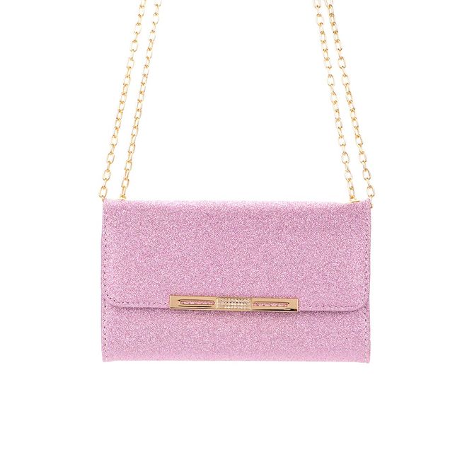 Étui pour iPhone 11 Pro Max - Pochette à paillettes avec bandoulière - Violet