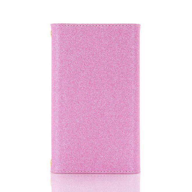 iPhone 11 Pro Phone Case - Glittering Clutch with Neck Strap - Pink