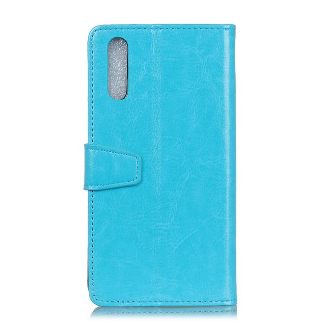 Samsung Galaxy A90 5G Handyhülle - Crazy Horse Leder Bookcover Series - blau