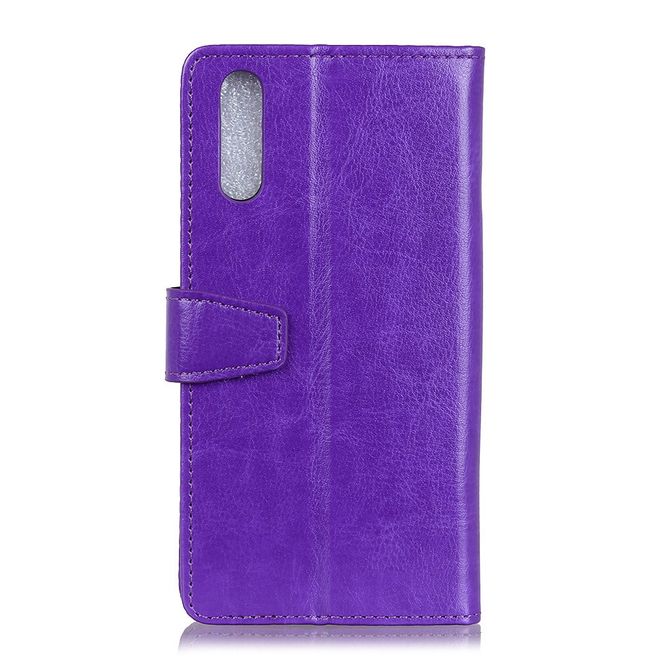 Samsung Galaxy A90 5G Handyhülle - Crazy Horse Leder Bookcover Series - purpur