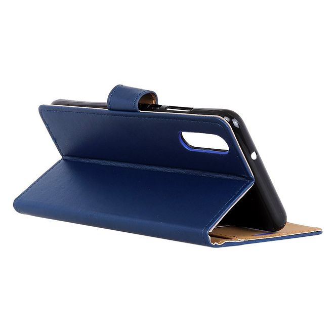 Samsung Galaxy A90 5G Handy Hülle - Classic II Leder Bookcover Series - blau