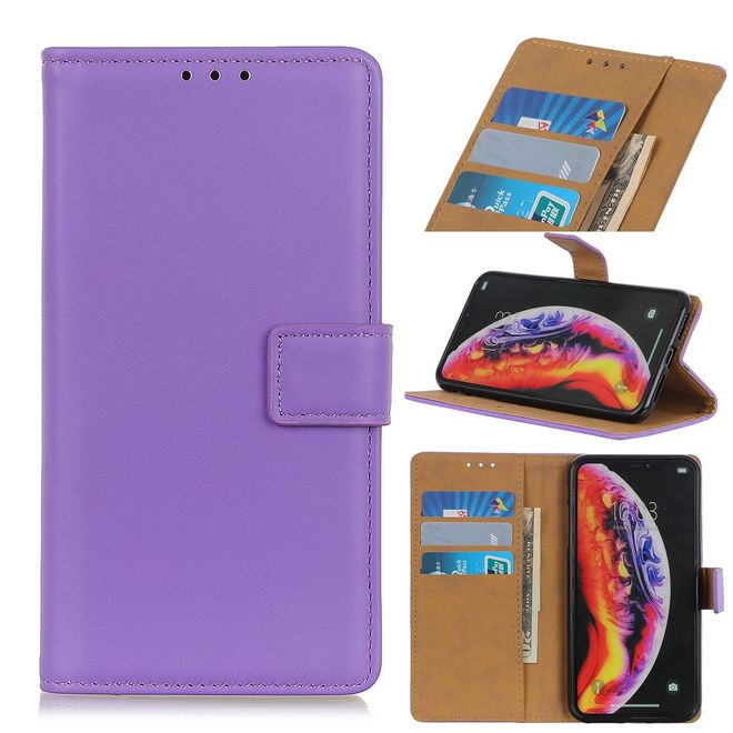 Samsung Galaxy A90 5G Handy Hülle - Classic II Leder Bookcover Series - purpur