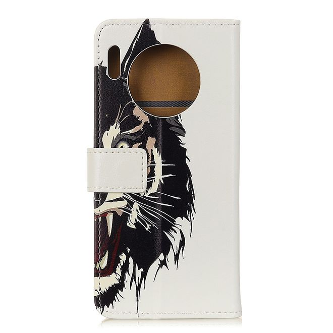 Huawei Mate 30 Pro Handy Hülle - Leder Bookcover Image Series - Tigermuster