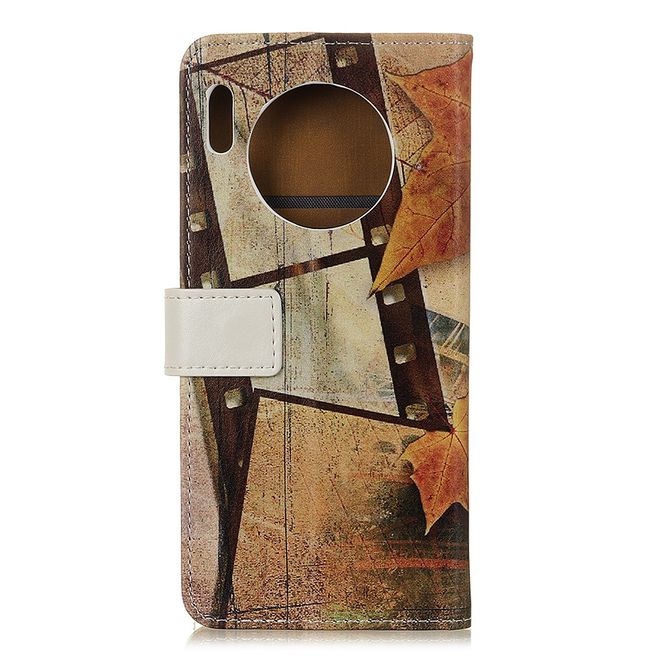 Huawei Mate 30 Pro Handy Hülle - Leder Bookcover Image Series - Eiffelturm und Ahorn