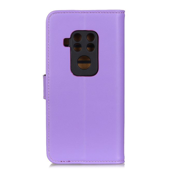 Motorola One Zoom Handy Hülle - Classic II Leder Bookcover Series - purpur
