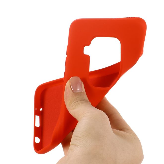 Motorola One Zoom Hülle - Softcase Silicone Series - rot