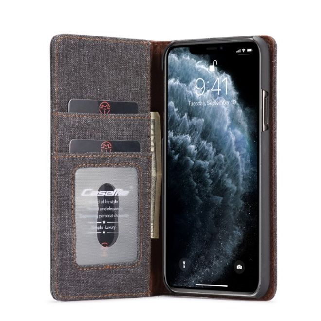 Caseme - iPhone 11 Pro Max Handy Hülle - Stylisches Leder Case - schwarz