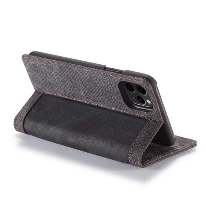 Caseme - iPhone 11 Pro Max Handy Hülle - Stylisches Leder Case - schwarz