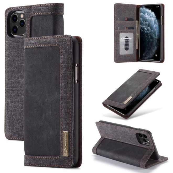 Caseme - iPhone 11 Pro Max Handy Hülle - Stylisches Leder Case - schwarz