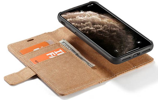 Caseme - iPhone 11 Pro Max Handy Hülle - mit Bleistift beschriftbares Case - braun